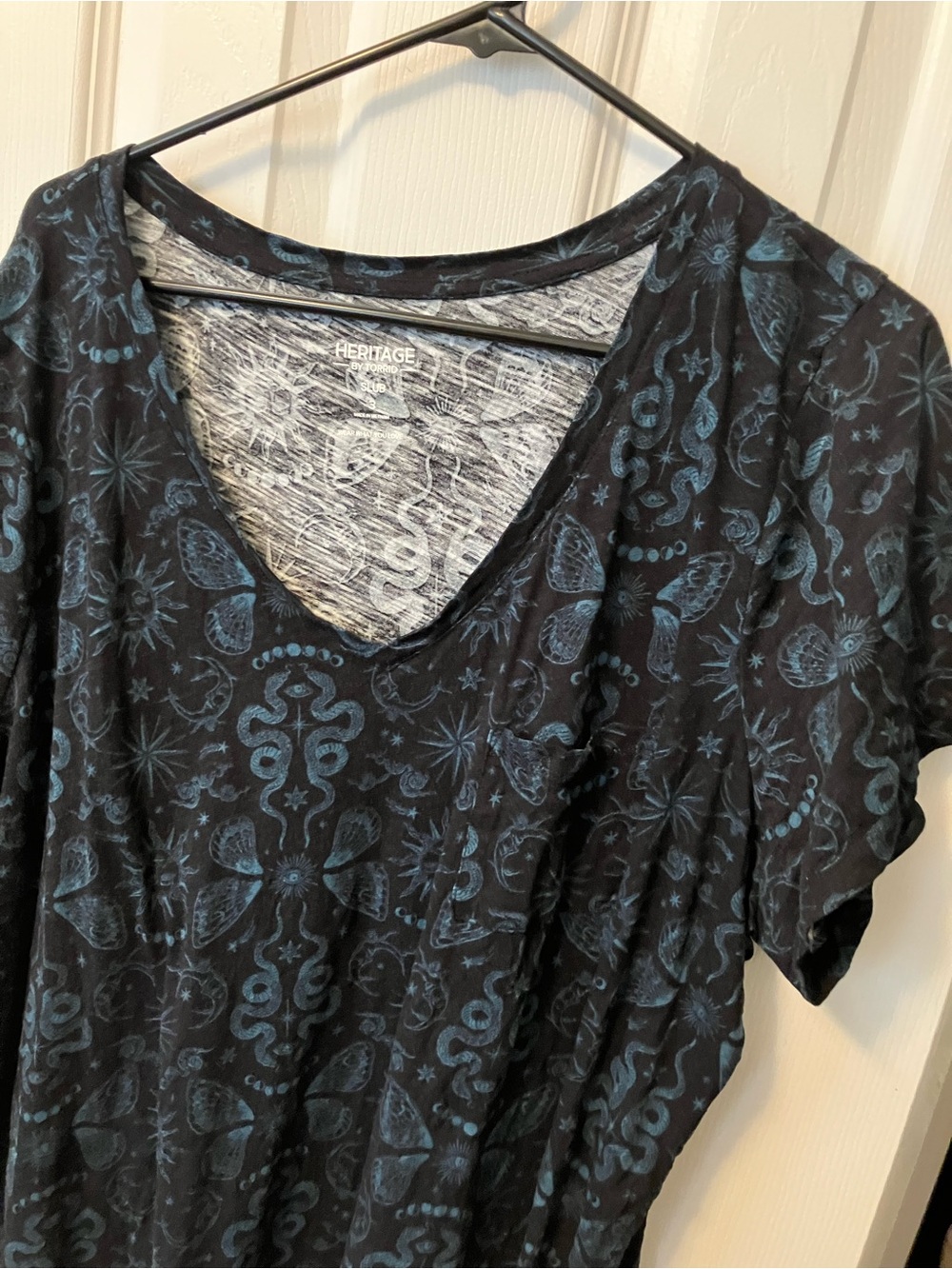 Torrid Heritage Black Forest Green Print Top